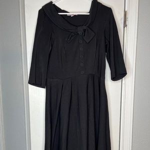 Lindy Bop Black Bow Dress